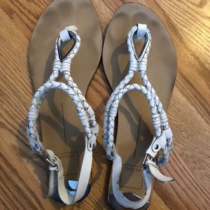 Like new Dolce Vita white flat sandals